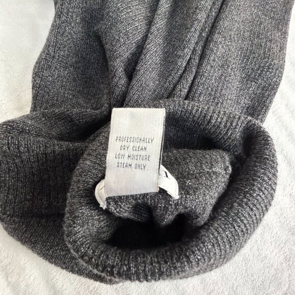 Alfani Mens Gray Merino Wool Ribbed Knit Turtleneck Sweater Size Large Pullover - Picture 4 of 7